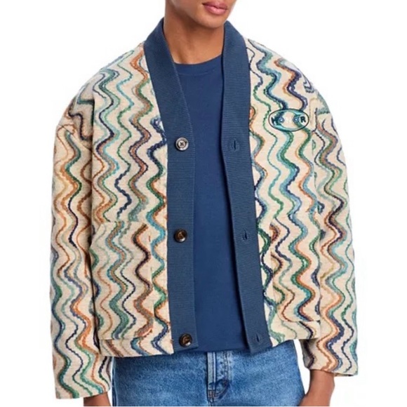 Honor The Gift Other - Men’s NWT HONOR THE GIFT Muse Multi-colored Wave Knit Crop Cardigan, Size Large